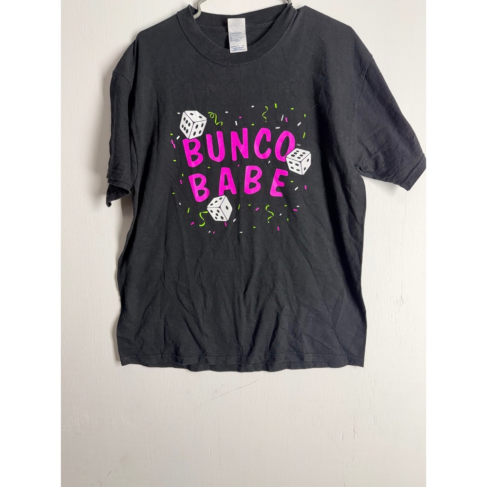 Vintage Bunco Babe Graphic T-Shirt Black Delta Magnum Weight Cotton Large L